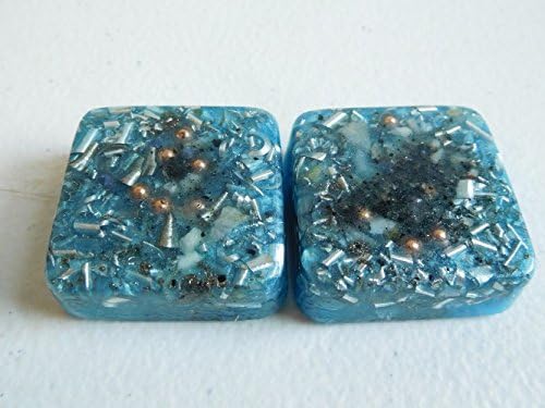 2 Sky Blue Mini Cube Tower Busters Orgone Generator Energy Accumulator PERFECT GIFTING TOOL!!!! 528Hz/7.83Hz/Advance Harmonics Many Beautiful Ingredients and Colors!! (Sky Blue)