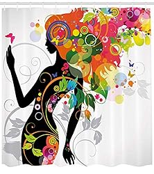 Ambesonne Colorful Shower Curtain, Madame Butterfly