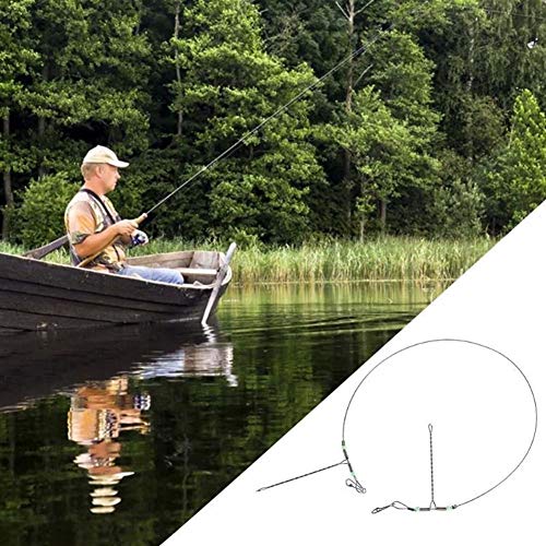 LANGPIAOEZU Wirbel Edelstahl-Fischen-Rigs Stahlvorfächer Seil Linie Schwenker-Schnur-Haken Abgleich-Belichtungsreihe Sea… – Bild 4