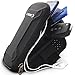 E Tronic Edge Workout Armband Phone Holder Case with Zipper Phone Pouch - Running Arm Band Cell Phone Holder for iPhone 12 11 X 8 7 & Galaxy S9 S8 S7 S6 Note Edge Pixel (Matte Black)