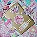 53 Pcs Cute Pink Teen Girl Decal Stickers for Laptop and Water Bottles,Waterproof Durable Trendy Vinyl Laptop Decal Stickers Pack for Teens, Water Bottles, Computer, Travel Case (Pink Lady)