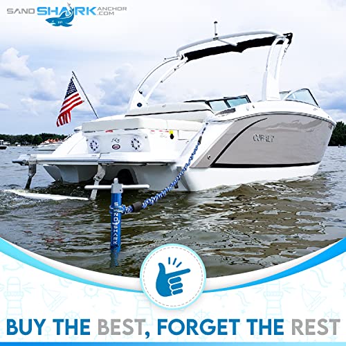 SandShark Ultimate XL Boat Anchors. Adjustable, Compact Boat Anchor Storage. Screw Auger Design