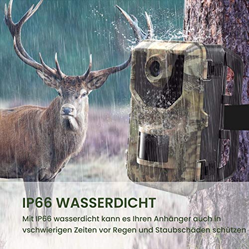 EZETAI Wildtierkamera mit Bewegungsmelder Nachtsicht, 20MP 1520P HD Wildlife Jagdkamera mit 940nm-IR-LEDs Fülllicht… – Bild 5