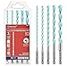 EZARC 5PC Carbide Tip Multi-Purpose Drill Bit Set Hex Shank Masonry Drill Bit Kit for Metal, Wood, Block, Brick, Tile and Plastic primary
