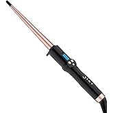 Tapered Curling Wand for Long Hair,3/8-3/4 Inch Curling Iron Ceramic Barrel,Dual Voltage Tapered Wand Iron 0.38" to 0.75",Heat-Resistant Glove(225-450℉)