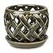 Pennington Glazed Orchid Pots (6-inch, Bronze)