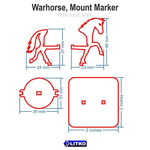 Warhorse, Character Mount Marker, White, 2x2 inch Base (1)