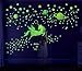 Glow in The Dark Halloween Wall Stickers Bats Spider Pumpkins Spooky Witch Ghost Scary Skeleton Decals for Window Home Kids Room Nursery Halloween Party Supplies