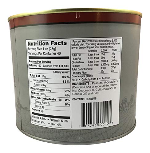 Whitleys Salted Virginia Peanuts 40 Oz.