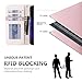 FYY Galaxy S8 Plus Case,[RFID Blocking wallet Case] 100% Handmade Flip Folio Case [Kickstand Feature] With ID&Credit Card Protector for Samsung Galaxy S8 Plus(NOT for S8) Rose Gold