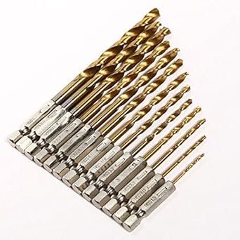Generic Brand 13 Pcs Power Tools Drill Bits Steel Hex Shank Quick Change Cobalt Drill Bit Set Multi Bits 1.5-6.5mm Countersink