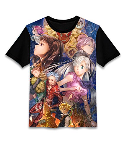 Dreamcosplay Anime The Seven Deadly Sins Black T-Shirt (Asian Size L)