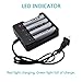 ElementDigital 4 Slot Li-on Battery Charger for 18650 Rechargeable Battery Black