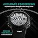 Mens Watches, Sports Digital Outdoor Watches for Men Military PU Watch Band Waterproof LED Electronic Wristwatch Back Light 50M Water Resistant Stopwatch Alarm Fashion Casual Calendar Date Week Month