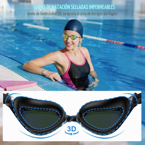 Seaflar Swimming Goggles Polarized Anti-fog UV400 Protection, Adjustable Silicone Strap – Professional for Adults & Teens, Water Sports Men Women