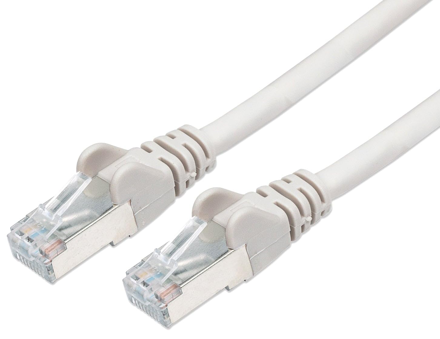 Intellinet Network Patch Cable, Cat6, 7.5m, White, Copper, S/FTP, LSOH / LSZH, PVC, RJ45, Gold Plated Contacts, Snagless, Booted, Polybag
