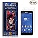 Sony Xperia Z3 Compact Screen Protector Tempered Glass, CUSKING HD Shock Absorbent Screen Protector Film for Sony Xperia Z3 Compact, Easy Installation, 2 Packthumb 1