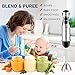 BSTY 2-in-1 Hand Blenders Set 6-Speeds Powerful Immersion Blender with 500-Watt Motor and Turbo Boost Button for Maximum Power, Hand Held Blenders
