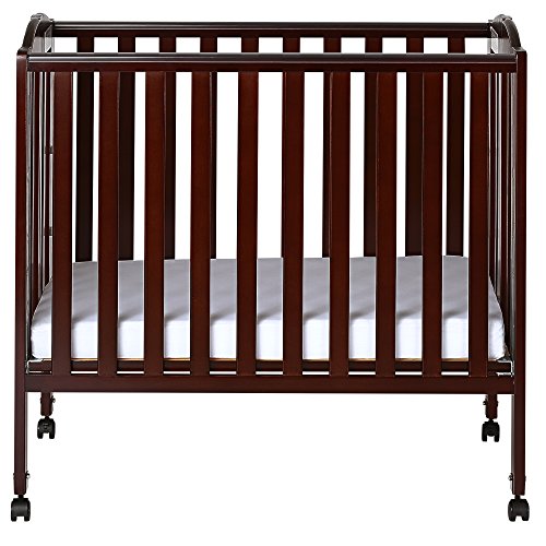 Dream On Me 3 in 1 Portable Folding Stationary Side Crib, Espresso