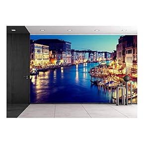 Grand Canal in Sunset Time, Venice, Italy - Removable Wall Mural | Self-Adhesive Large Wallpaper - 66x96 inches