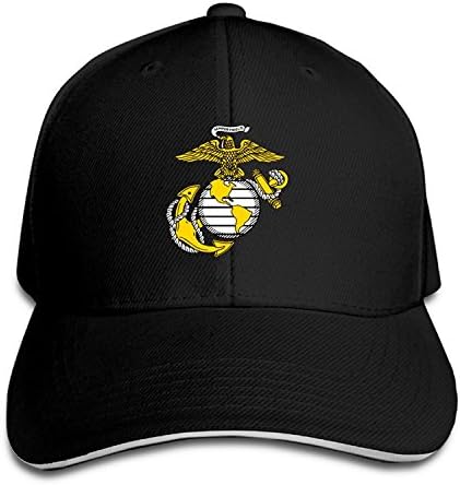 Kualday USMC Marine Corps Logo Hats Caps Black