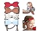 California Tot Faux Leather Bow–Super Stretchy Soft Nylon Headbands for Baby Toddler Girls, Set of 4 (Festive Set)