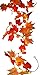 Gogo shopping 3 AA Battery Powered Lighted Fall Garland with 8 Mode - 8.2 Feet - Shades of Orange and Yellow Leaves with 20 Lights - Perfect Fall/Christmas/Home Decoration (2.5M, Warm White)