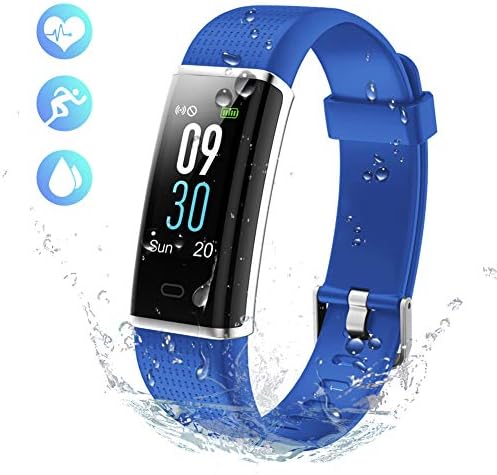 KALINCO Fitness Trackers Color Screen, Sports Watches Activity Tracker Pedometer Smart, Smart Wristband with Heart Rate Monitor, IP68 Waterproof, Activity Recording for Men, Women and Kids