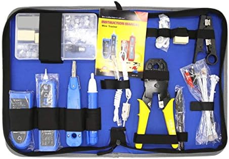 Tellaboull for NF-1501 Network Repair Tool Kit With Wire Stripper Wire Tracker Krone Punch Down Tool Crimping Tool Maintenance Tool Set