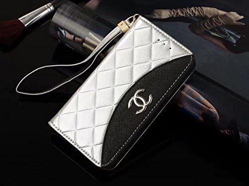 iPhone 7/8 Plus Case, New Elegant Luxury PU Leather Classic Style Cover Case For Apple iPhone 7 Plus iPhone 8 Plus (Color : Silver)