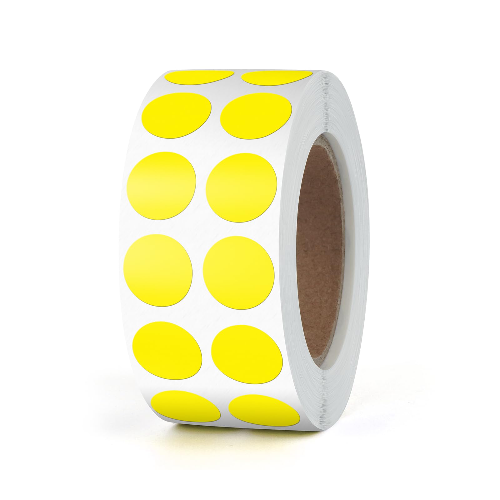 Round Stickers Yellow 13mm Circle Labels with Color Coding Dot Sticker Waterproof Removable Roll of 2000