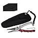 Piscifun Fishing Pliers Braid Cutters Split Ring Pliers Hook Remover Lightweight Fish Holder (Red & Silver)