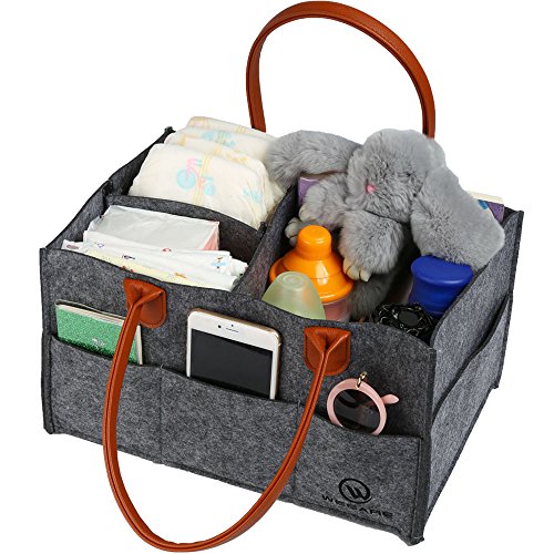 Baby Diaper Caddy Organizer Large Capacity Nursery Diaper Tote Bag