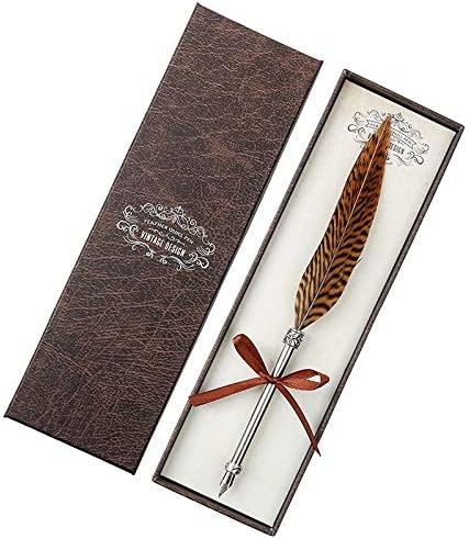 Amazon Co Jp Btxxyjp から選択する色やスタイルの英語書道羽ペンライティングペンセット文房具フェザーギフトボックスaバラエティ Color 8 Size フリー ホーム キッチン