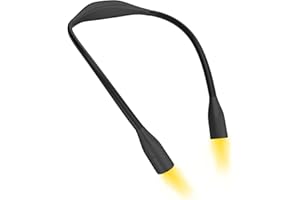 Victoper LED Neck Reading Light, Bendable 3 Colors Book Lights for Reading in Bed at Home, Brightness Adjustable Rechargeable Bright Read Lights for Reading, Camping, Repairing, Knitting at Night