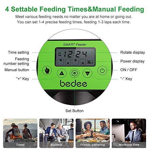 Automatic Fish Feeder Electric Auto Fish Feeder Vacation Fish Feeder Moisture-Proof Fish Food Dispenser for Aquarium - Thumbnail 2