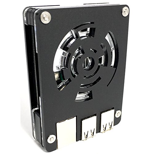Zebra Desk-Star, Mirror & Black Case for the Raspberry Pi 3, Pi 2 ~ by C4Labs
