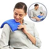 Nature Creation- Basic Herb Pack Heating Pad- Stomach Discomfort Relief - Hot and Cold Therapy (Blue Marble)