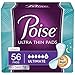 Poise Ultra Thin Incontinence Pads, Ultimate Absorbency, Long, Unscented, 56 Count (2 Packs of 28)