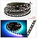 Mokungit WS2812B LED Strip Lights 3.2FT 1M 60 Pixels Programmable Individual Addressable LED Strip Light WS2812B WS2811 Built-in 5050 RGB LED Strip DC5V (Black PCB Non-Waterproof IP33)