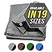 Trademark Supplies Tarp Cover Silver / Black Heavy Duty Thick Material, Waterproof, Great for Tarpaulin Canopy Tent, Boat, RV or Pool Cover!!!