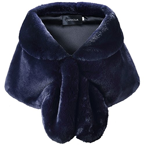 Caracilia women wedding bridal faux fur shawls and wrap…