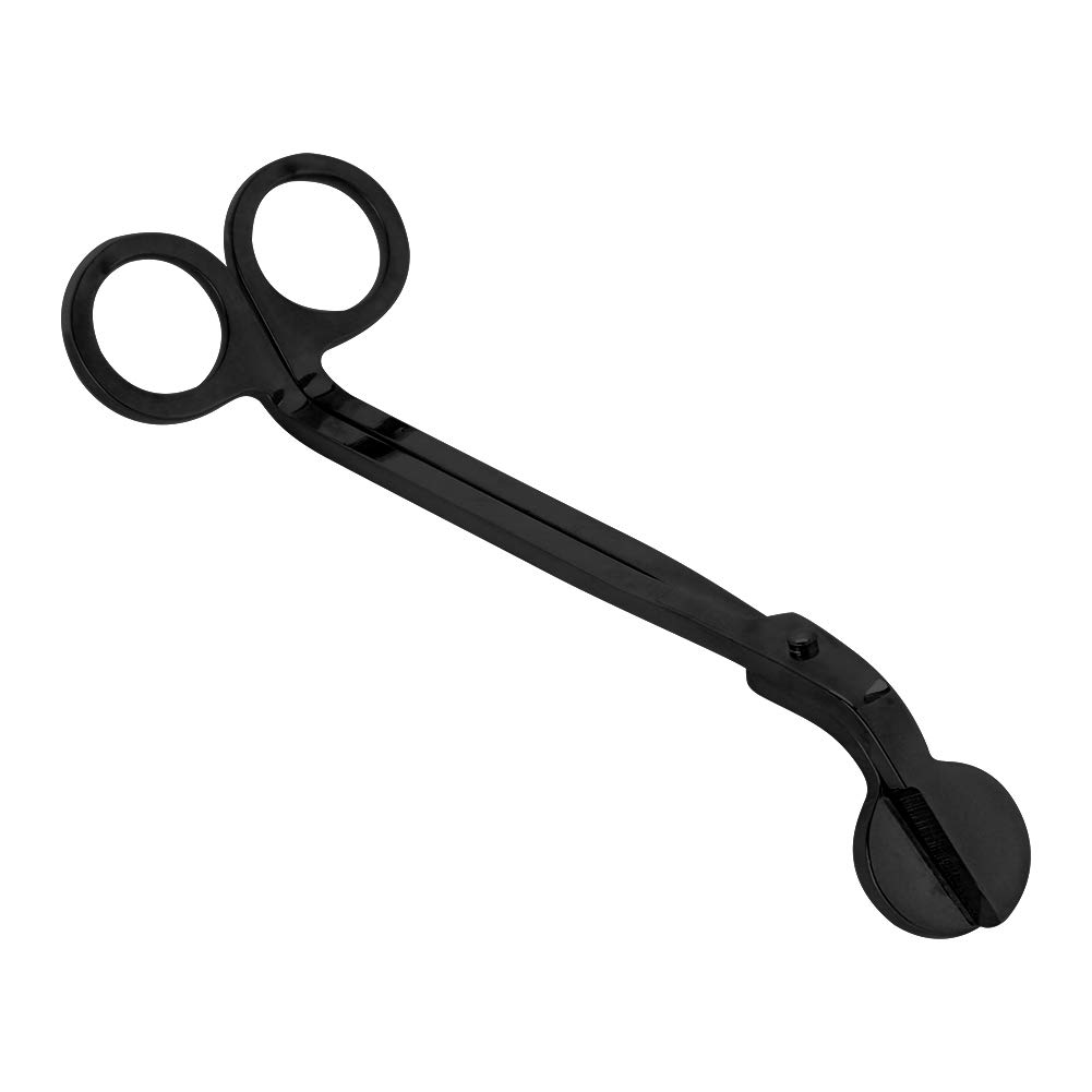 6.9in Candle Wick Clipper Scissors Stainless Steel Candle Wick Trimmer Heart Clip Wick Cutter(Black) Wick Trimmer Other Collectibles