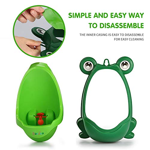 Soraco Frog Potty Toilet Training Urinal with Funny Whirling Target (Yellow) - Thumbnail 6