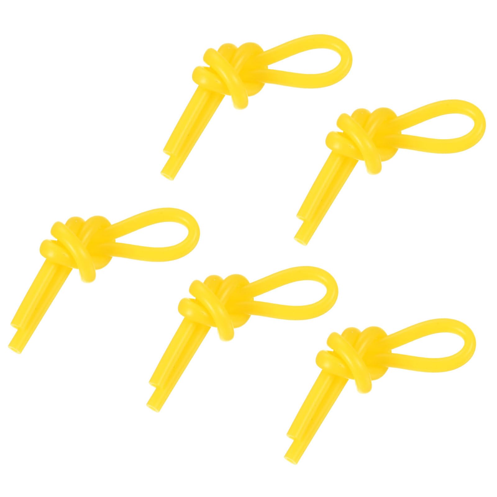 M METERXITY 5 Pack Tennis Dampener - Shock Absorber, Silicone Racquet String Damping, Apply to Tennis Racket (23cm, Yellow)