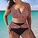 Womens Plus Size Swimsuit Mlide Two Piece Swimwear Push-Up Dot Print Bikini High Waist Beachwear Redthumb 3