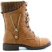 DailyShoes Womens Military Up Buckle Combat Boots Zipper Sweater Ankle High Exclusive Credit Card Pocket