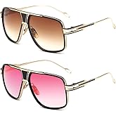 GOBIGER Aviator Sunglasses for Men 100% UV Protection Goggle Alloy Frame with Case