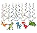 Dinosaur Party Supplies 30 Ct - Dino Decorations Hanging Swirl Dino Fossil Jurassic T-REX Party Decorations Dinosaur Birthday Party Supplies Ornaments Plus 8 Balloons