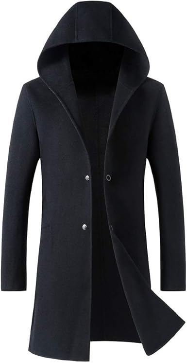 hooded peacoat mens